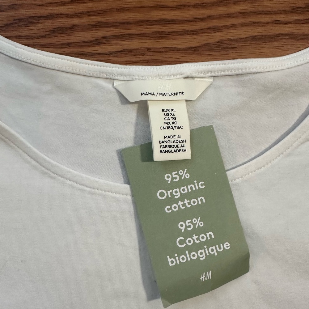 H&M Classic White Maternity Sleeve Top - Picture 5 of 6